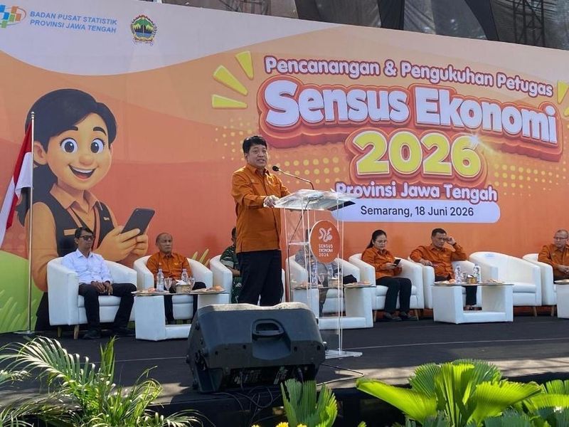 BPS Resmikan Sensus Ekonomi di Jateng, Bidik Data Akurat dan Berkualitas