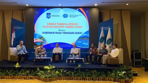 Gubernur NTB Lalu Muhamad Iqbal saat menghadiri Ramah Tamah Hilirisasi Industri Tambak Udang di Mataram, Jumat (19/6/2026). (Dok. Pemprov NTB)