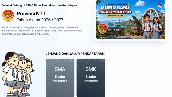 Serba-serbi pendaftaran SMA-SMK Negeri di SPMB NTT 2026.
