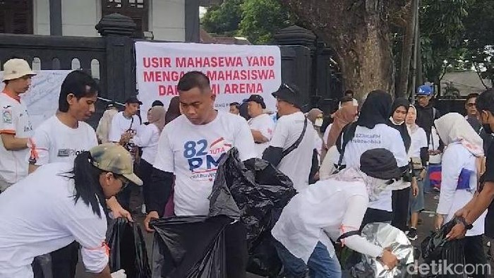 Aksi bersih sampah massa apel akbar dukung MBG di Kota Malang.