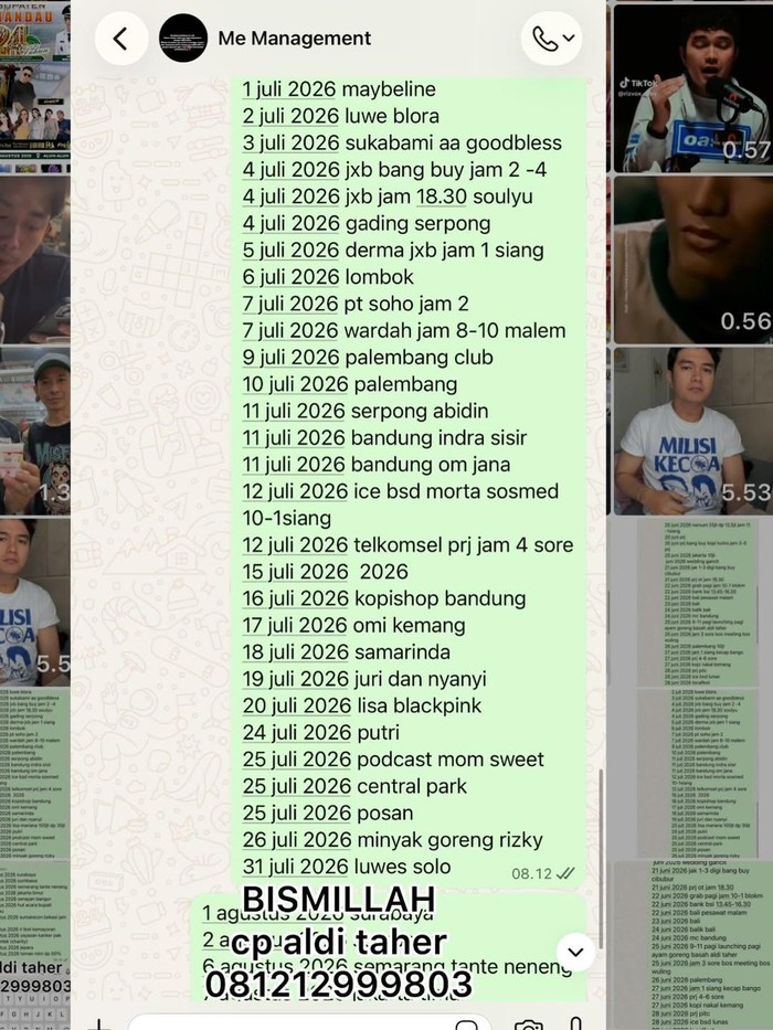 Aldi Taher Gacor! Jadwal Penuh sampai September 2026