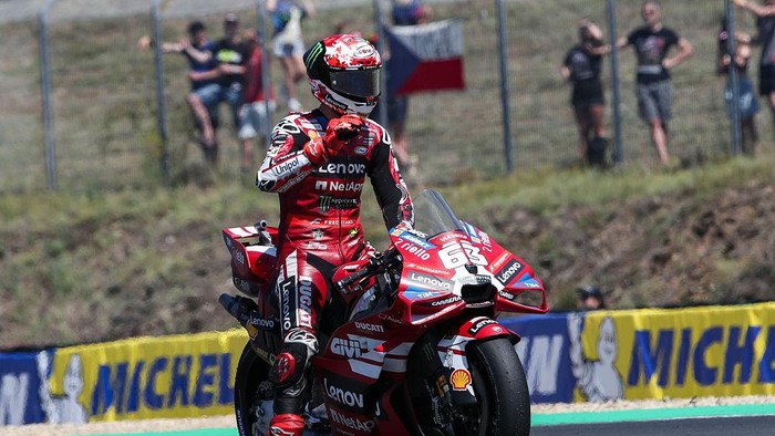 Francesco Bagnaia raih kemenangan dalam sprint race MotoGP Ceko 2026.