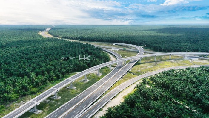 Ilustrasi jalan tol Hutama Karya.