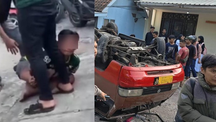 Kecelakaan angkot di Sumedang, sopir langsung bertingkah kesurupan