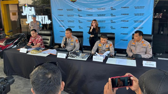Konferensi pers Polres Metro Kota Bekasi. (dok. ist)