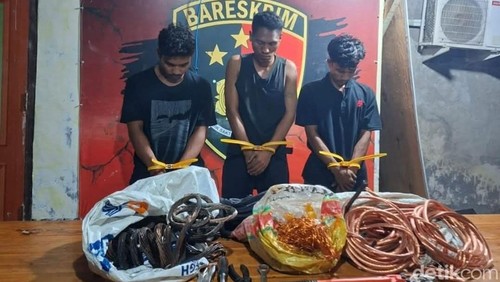 Pelaku pencurian kabel listrik PLN Dompu senilai Rp 60 juta.
