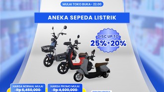 Sepeda Listrik Diskon Hingga 45% di Transmart Full Day Sale