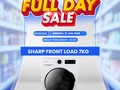 Mesin Cuci Sharp Front Load Banting Harga di Transmart Full Day Sale
