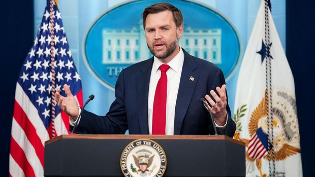 U.S. Vice President JD Vance speaks during a press briefing at the White House in Washington, D.C., U.S., June 18, 2026. REUTERS/Eric Lee