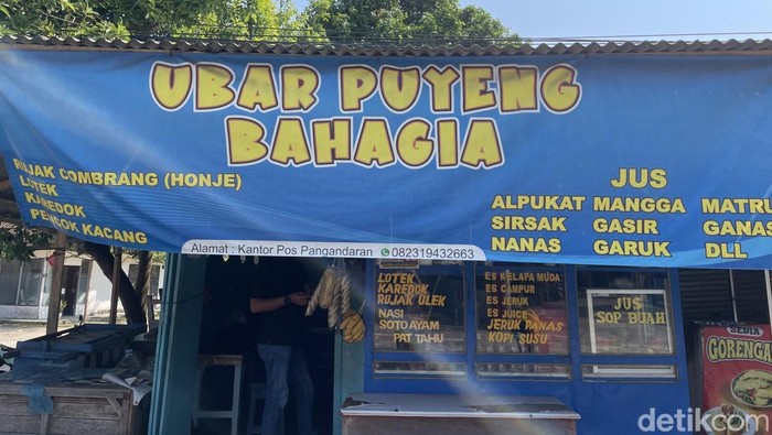 Warung lotek Yayu di Pangandaran