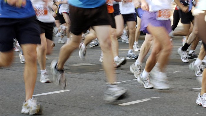 Runners feet - Running crowd at Ottawa Marathon