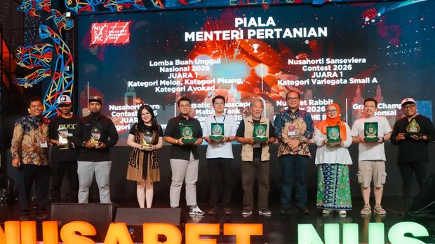 Melon kirani Melon kirani mendapatkan penghargaan sebagai juara pertama kategori buah melon.