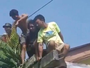 Aksi Warga Kejar Pemerkosa Anak di Cakung Sampai Naik Genteng