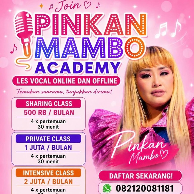 Pinkan Mambo Buka Les Vokal, Biaya Jadi Sorotan