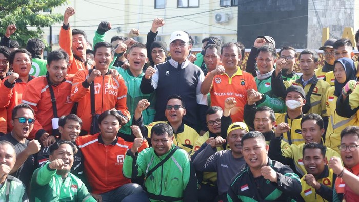 Polda Babel gandeng ojek online (ojol) jaga Kamtibmas.