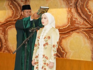 Dilantik Muzani Jadi Anggota PAW MPR RI, Adela Kanasya Siap Emban Amanah