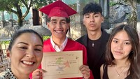 Memori Kelulusan Lionel Anak Donna Agnesia-Darius dari SMA di Portugal