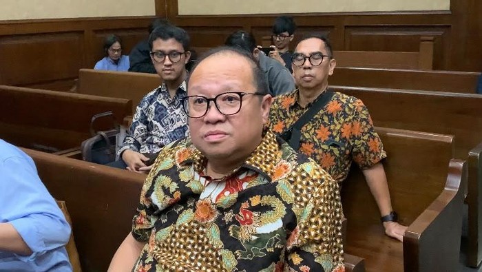 Hendarto, pemilik PT Sakti Mait Jaya Langit, divonis 8 tahun penjara karena korupsi pembiayaan ekspor LPEI. (Mulia Budi/detikcom)