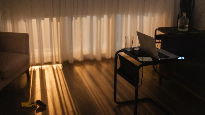 Working at home at night