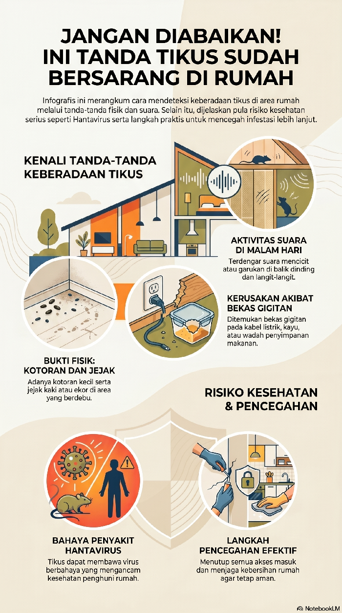 Infografis Tanda Tikus Sudah Bersarang di Rumah