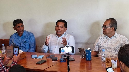 Manajer Desa Wisata Penglipuran, Wayan Sumiarsa, saat simakrama di Denpasar dalam persiapan Penglipuran Festival 2026, Senin (22/6/2026). (Ahmad Firizqi Irwan/detikBali)