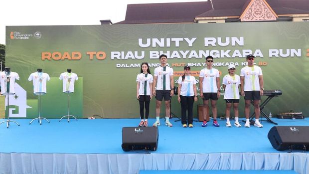 Potret jersey Riau Bhayangkara Run 2026 resmi diluncurkan, pada Minggu (21/6/2026).