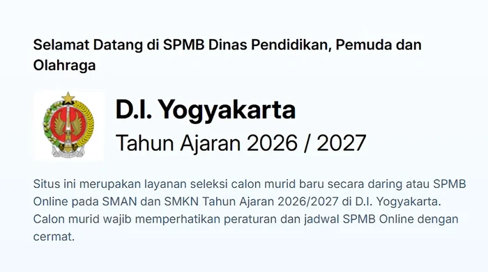 SPMB Jogja 2026