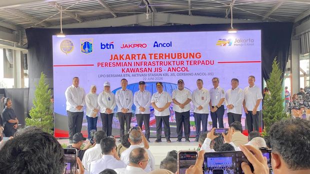 Stasiun KRL JIS di Jakarta Utara resmi beroperasi hari ini (Devi/detikcom)