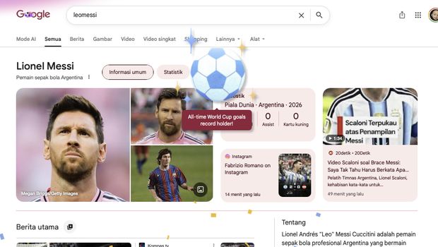Google rayakan Leonel Messi Google rayakan Leonel Messi