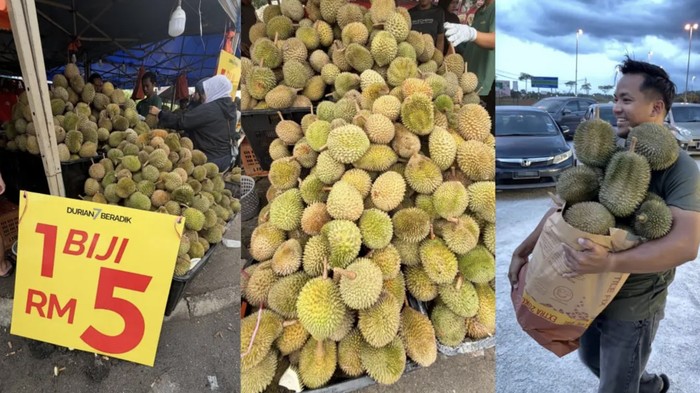 Harga Durian di Malaysia Anjlok, Ada yang Dijual Rp 8 Ribuan per Buah!