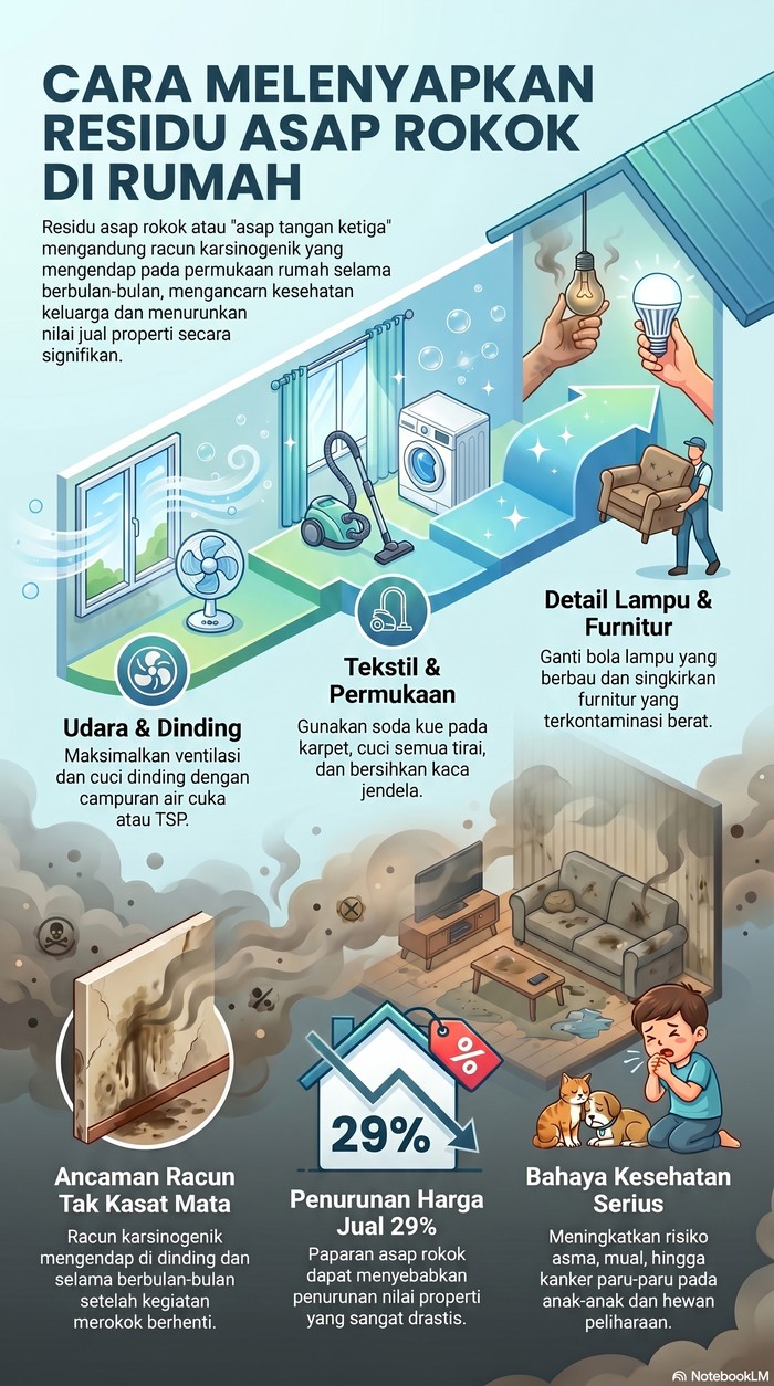 Infografis menghilangkan bau asap rokok