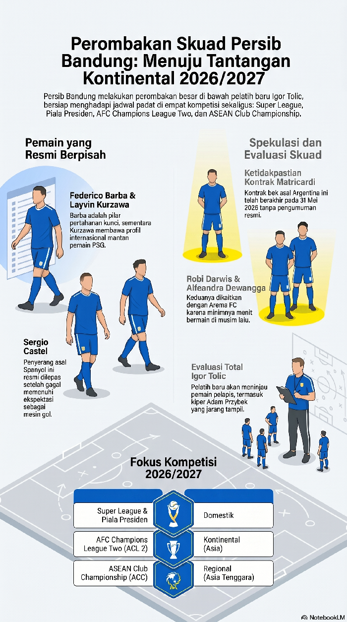Ilustrasi pemain Persib.