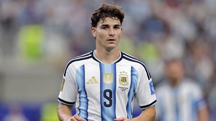 DALLAS, UNITED STATES - JUNE 22: Julian Alvarez of Argentina  during the  World Cup match between Argentina  v Austria at the Dallas Stadium on June 22, 2026 in Dallas United States (Photo by Rico Brouwer/Soccrates/Getty Images)