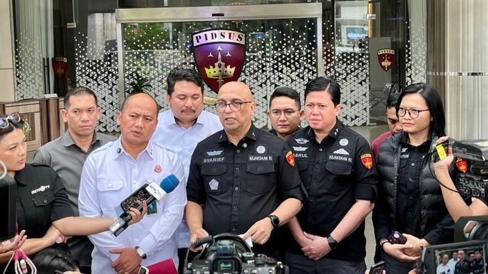 Konferensi pers Kejagung (Rumondang/detikcom)