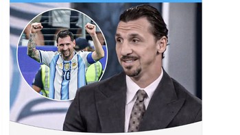 Bahkan Zlatan Ibrahimovic mengakui kehebatan Messi. Foto: X.com