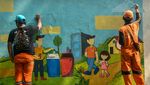 Mural Jakarta Kota Global Sambut HUT Jakarta