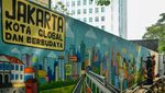 Mural Jakarta Kota Global Sambut HUT Jakarta