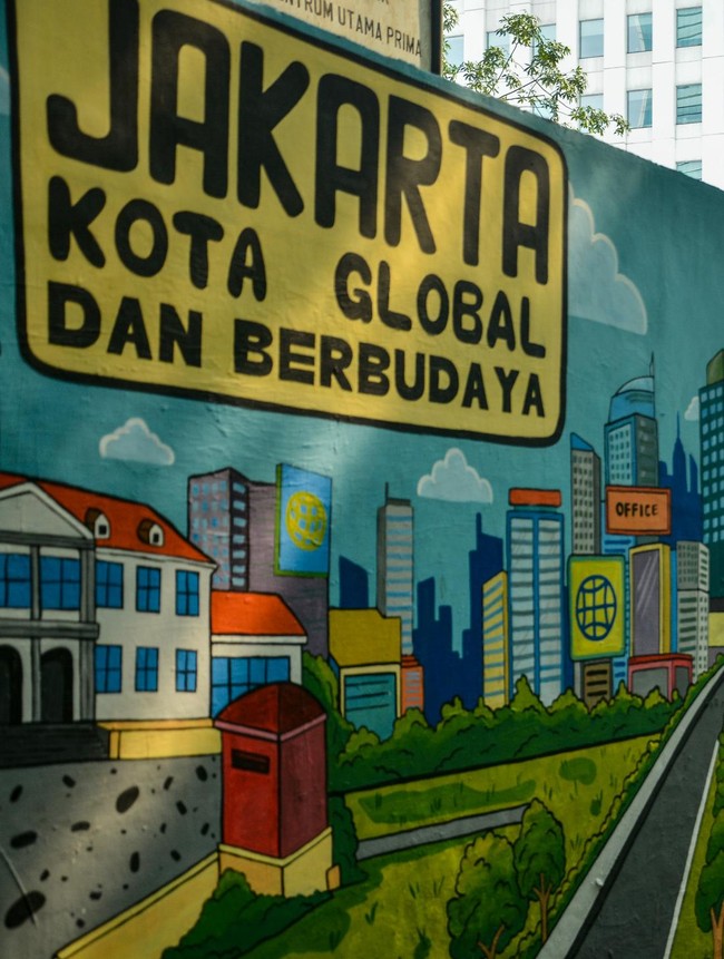 Mural Jakarta Kota Global Sambut HUT Jakarta