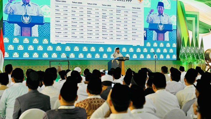 Presiden Prabowo di acara penutupan Munas Alim Ulama dan Konbes NU di IAI Syaichona Mohammad Cholil, Kabupaten Bangkalan, Jawa Timur, Selasa (23/6/2026).