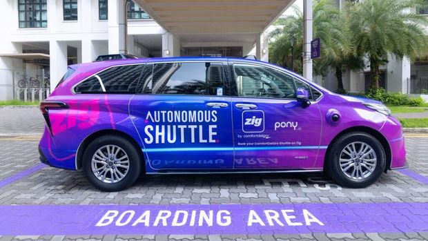 Taksi otonom di Singapura. Taksi otonom di Singapura.