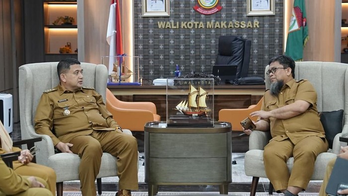 Wali Kota Makassar Munafri Appi Arifuddin dan Kepala Dinas Pendidikan Sulsel Iqbal Najamuddin.
