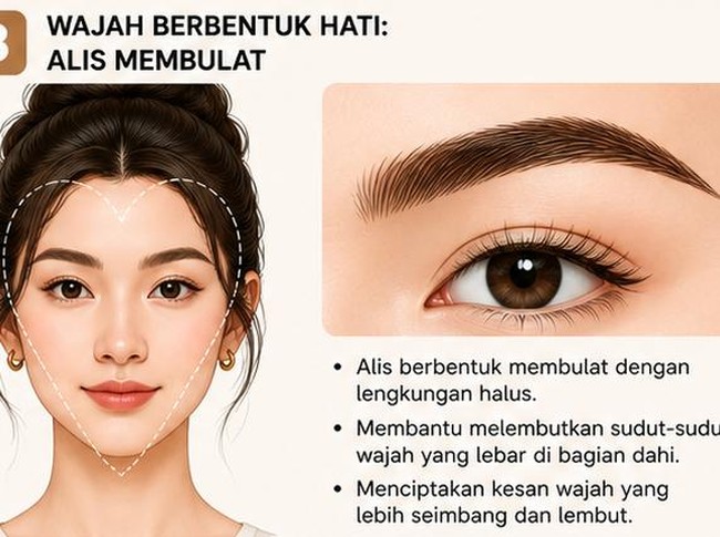 Alis untuk Wajah Bentuk Hati