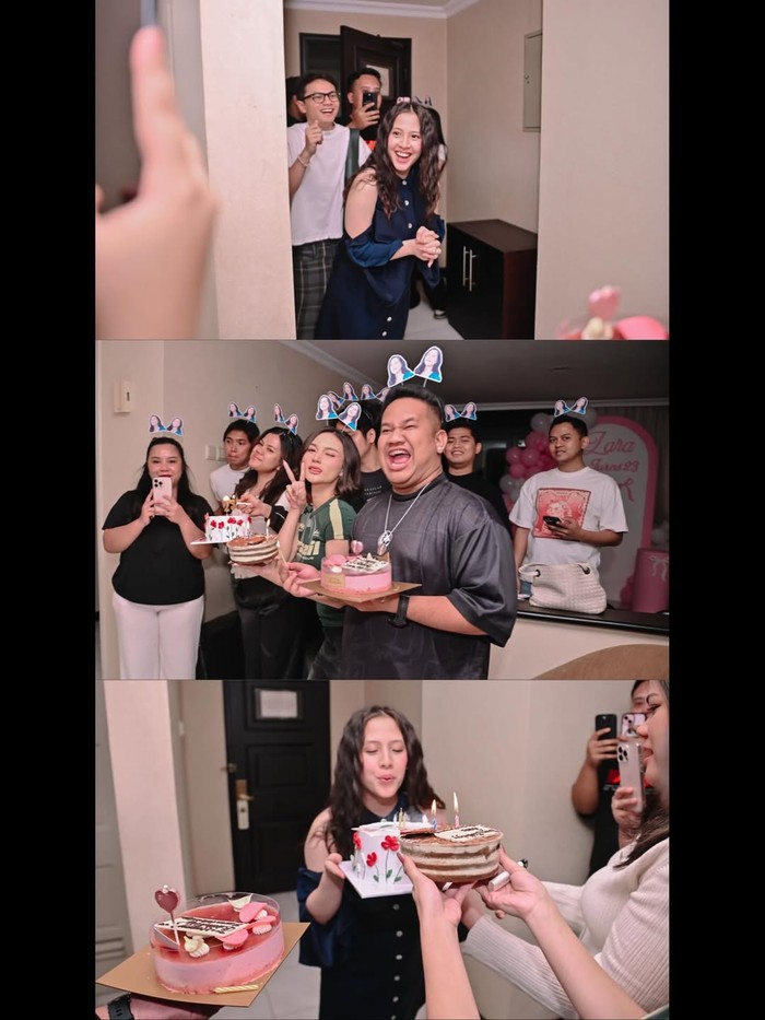 Gemas! Adhisty Zara Rayakan Ultah ke-23, Ada Kue dan Jajanan Pasar
