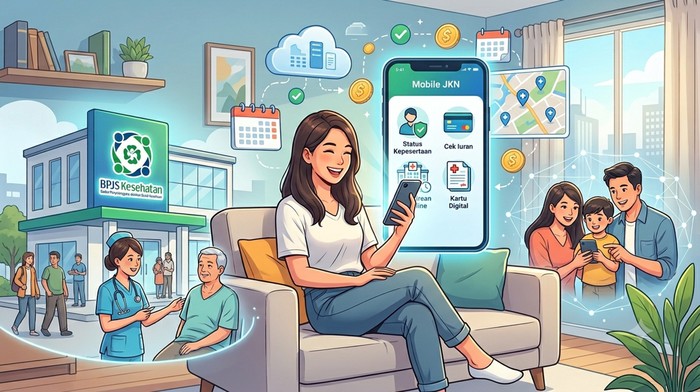 Ilustrasi Mobile JKN BPJS Kesehatan.
