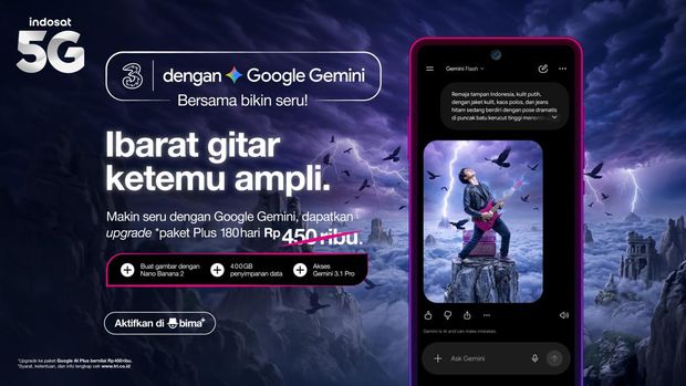 Kolaborasi Tri dan Google Gemini Kolaborasi Tri dan Google Gemini