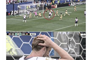 Harry Kane pun luput memanfaatkan peluang emas. Foto: X.com