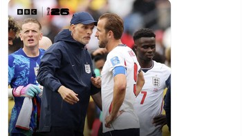 Penguasaan bola Inggris sangat tinggi tapi tidak bisa mencetak gol. Foto: X.com