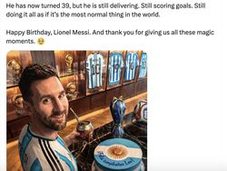 Lionel Messi Genap 39 Tahun, Netizen: Happy Birthday Goat!