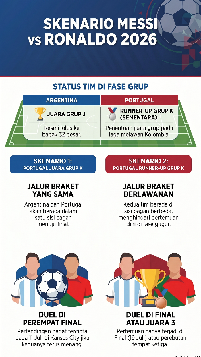 Piala Dunia 2026 Akan Pertemukan Messi dan Ronaldo?