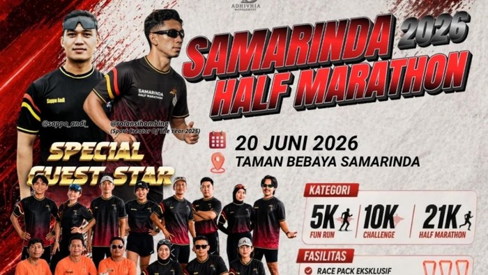 Poster Samarinda Half Marathon Kaltim. (dok Istimewa)